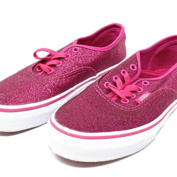 Youth Pink Glitter Vans - Low Top - Size 2.5 - Picture 2 of 8